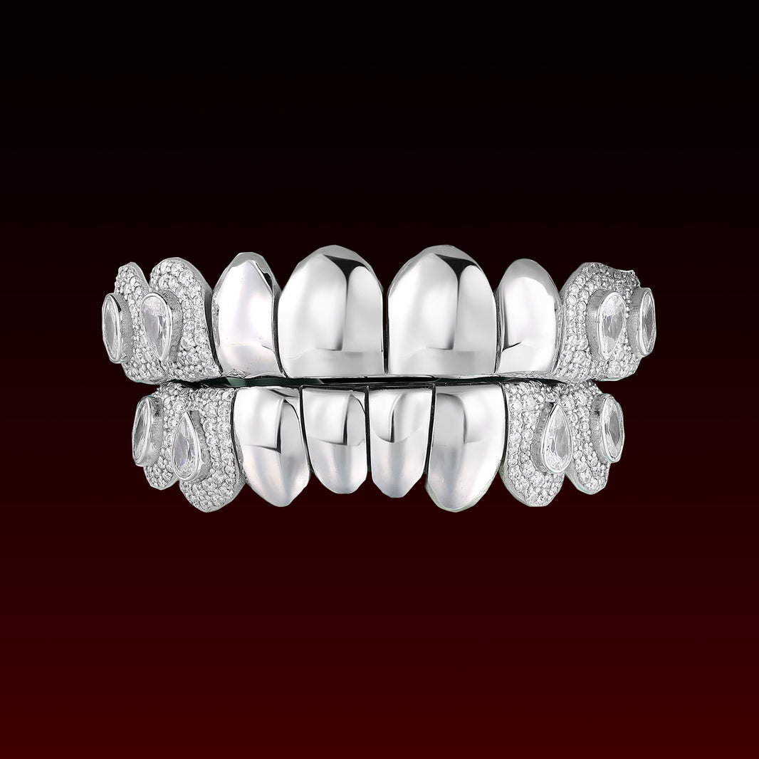 Polished & Pear Cut Custom Moissanite Grillz