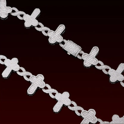 Infinity Cross Iced Out Chain