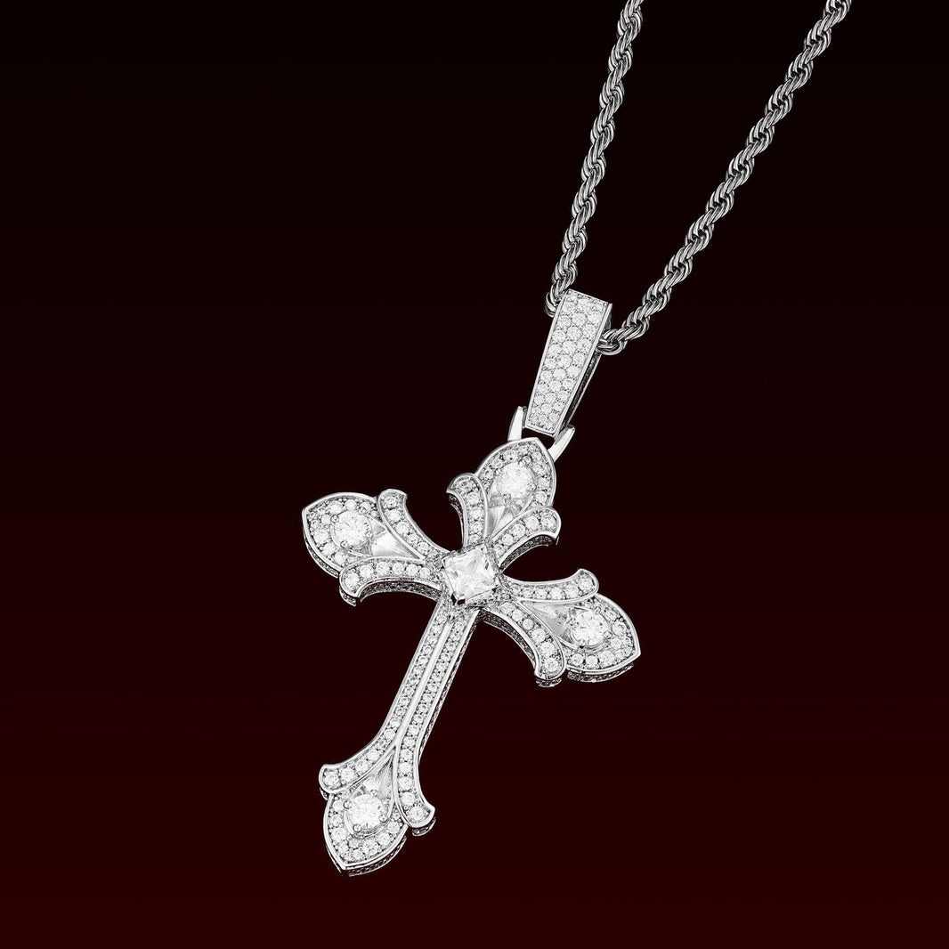 S925 Moissanite Patonce Cross Pendant