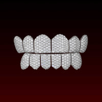 Honeycomb Rimless Setting Custom Moissanite Grillz