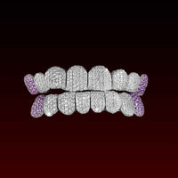 Custom Color End Teeth Iced Out Grillz