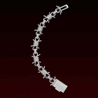 Iced 19MM Barbed Wire Bracelet