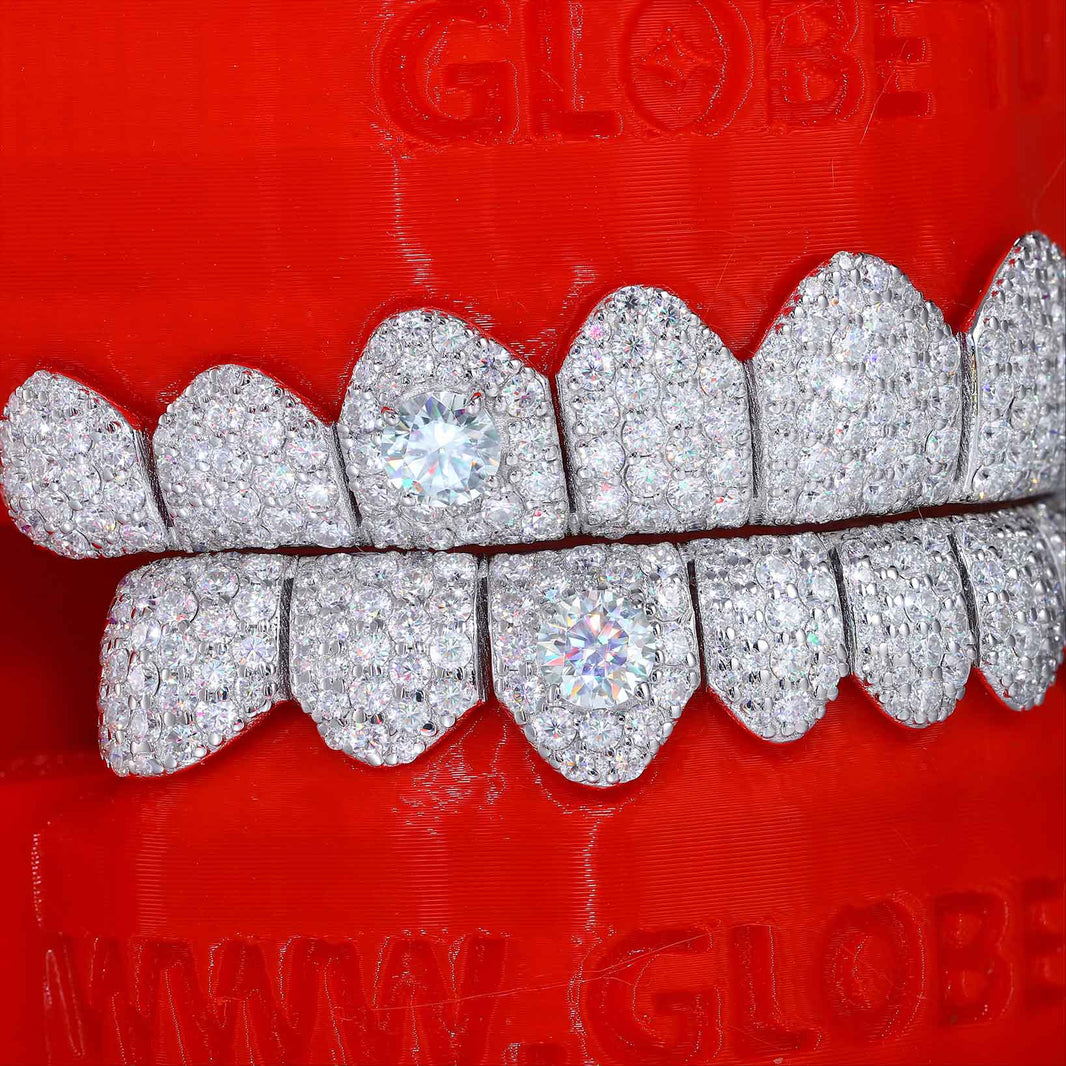 Perm Cut Honeymoon Fangs Custom Moissanite Grillz