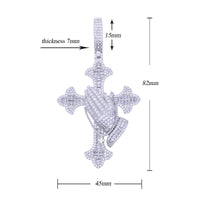 Pray Hand Cross Pendant