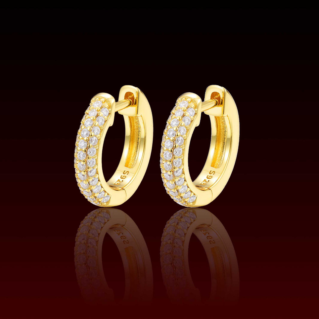 925 Sterling Silver Moissanite Hoop Earrings