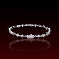 S925 Cross Moissanite Tennis Bracelet