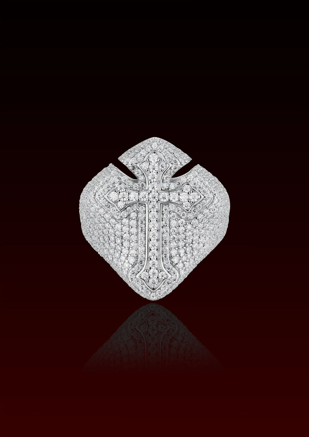S925 Moissanite Cross Ring