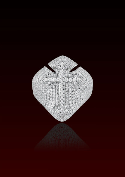S925 Moissanite Cross Ring