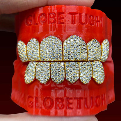 Honeycomb Rimless Setting Custom Moissanite Grillz