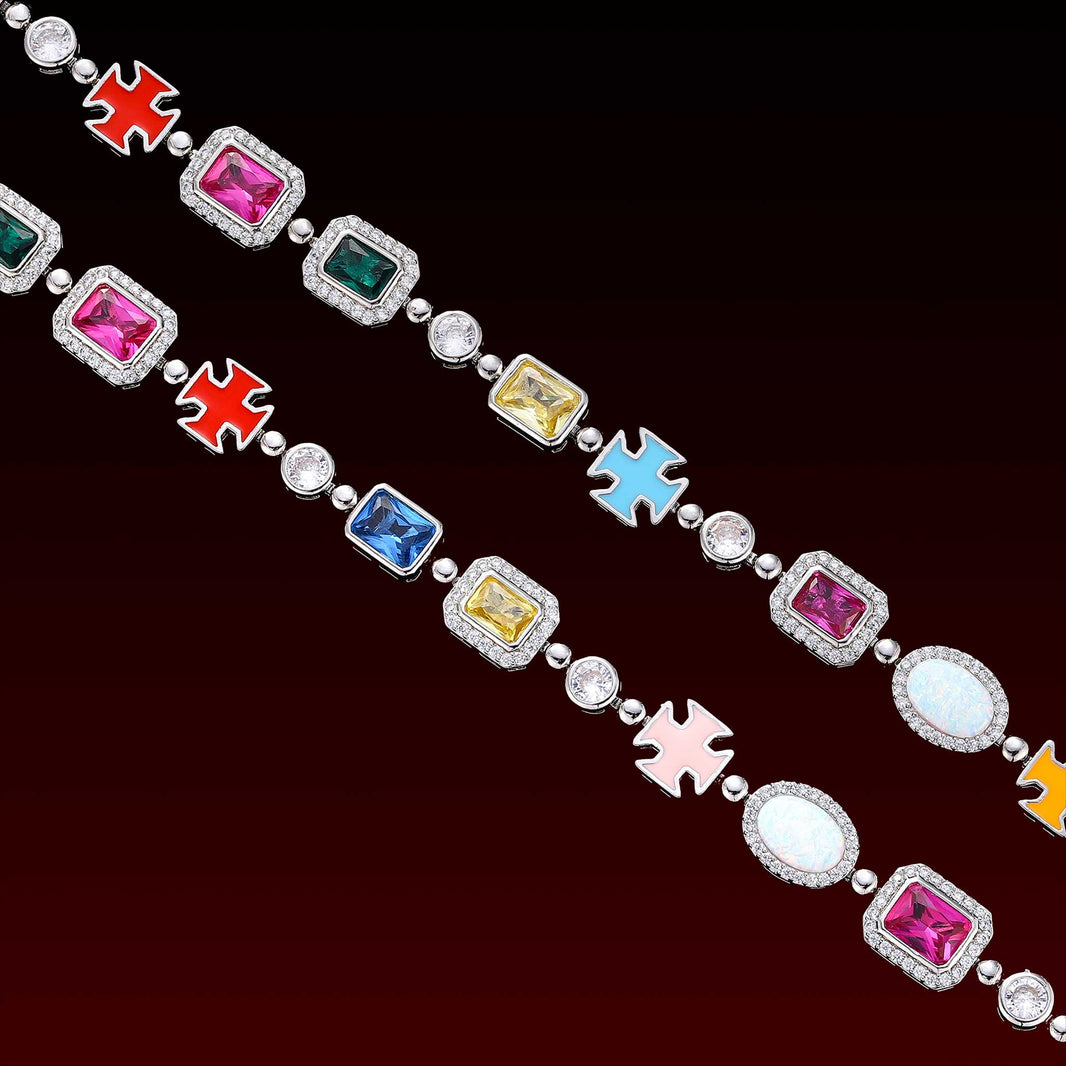 Opal Multi Color Gemstone Chain
