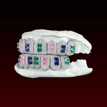 Color Emerald Birthstone Custom Moissanite Grillz