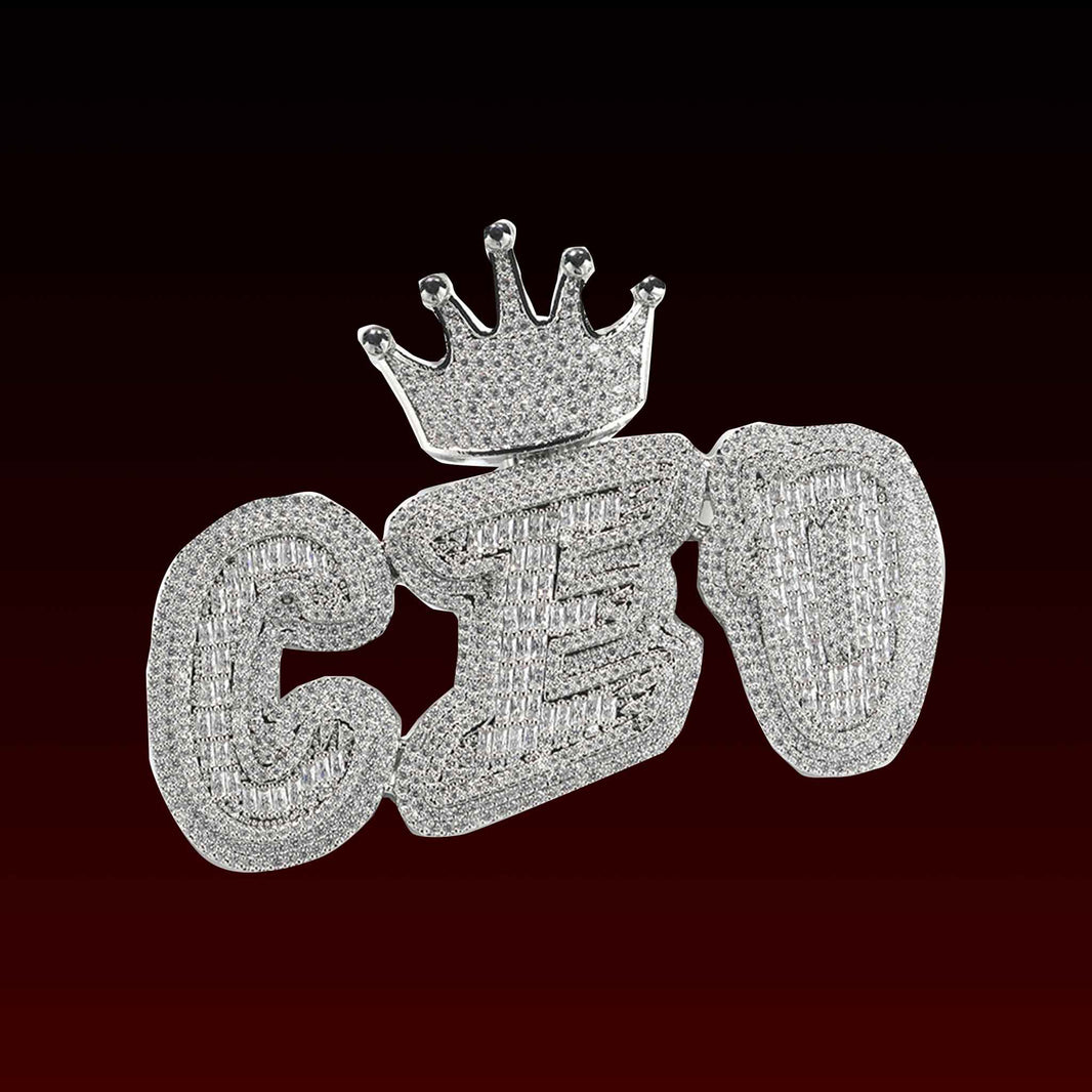 Crown Bail Custom Letter Pendant