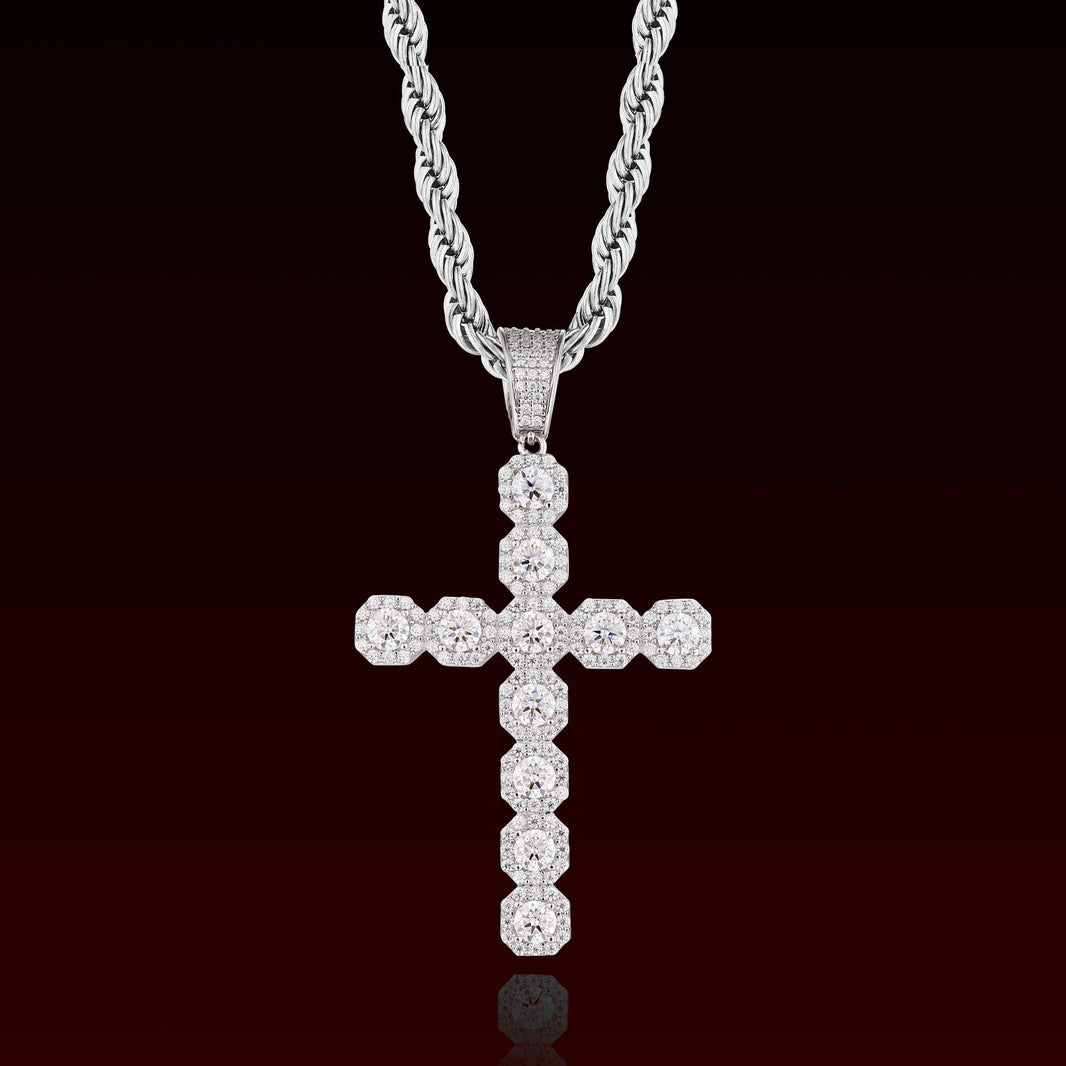 S925 Moissanite Cross Pendant