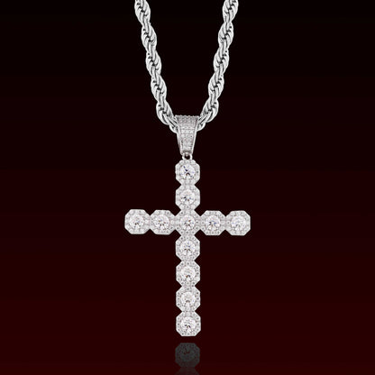 S925 Moissanite Cross Pendant