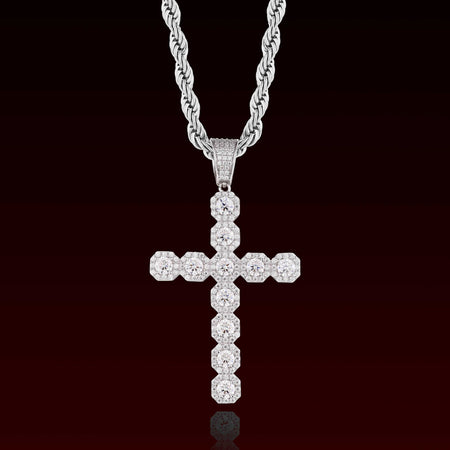 S925 Moissanite Cross Pendant