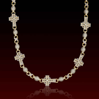 S925 Cross Bail Moissanite Chain