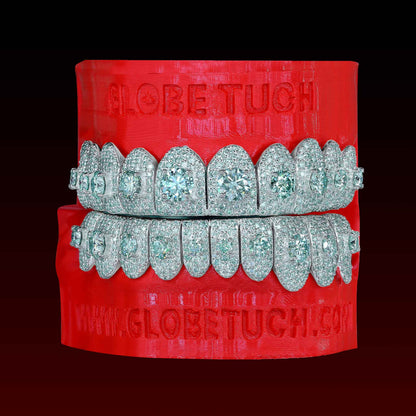 Honeymoon Set Blue Moissanite Custom Grillz