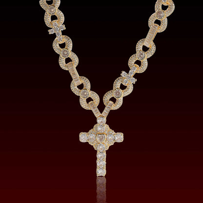 12MM Cross Link Iced Out Chain