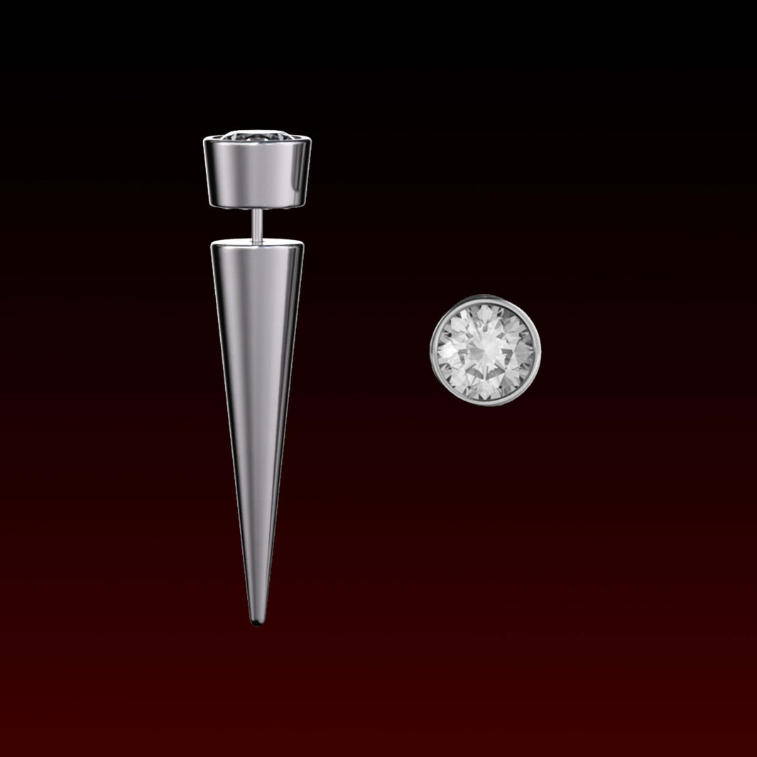 1CT Spike Studs Moissanite Earring