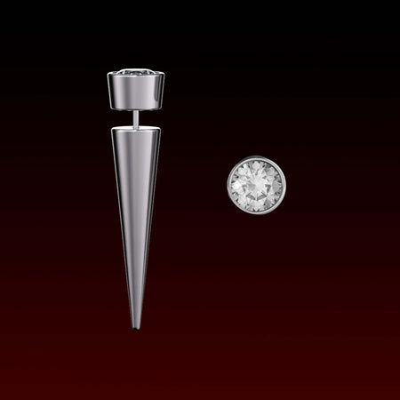 1CT Spike Studs Moissanite Earring