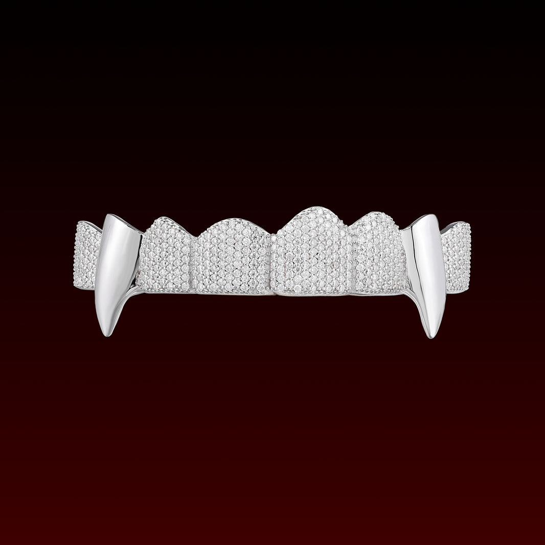 Polished Vampire Fangs Custom Moissanite Grillz