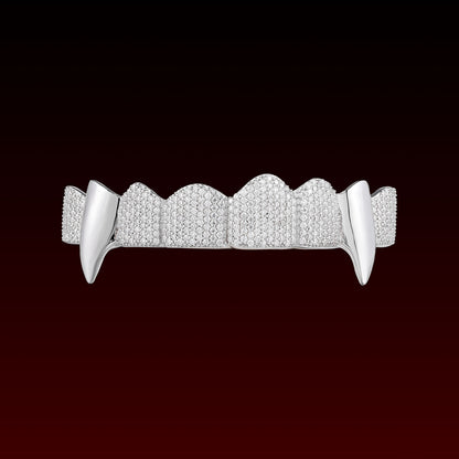 Polished Vampire Fangs Custom Moissanite Grillz