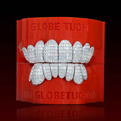 Pave Baguette Cut  Custom Moissanite Grillz