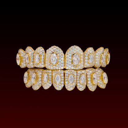 Oval Cut Honeymoon Custom Moissanite Grillz
