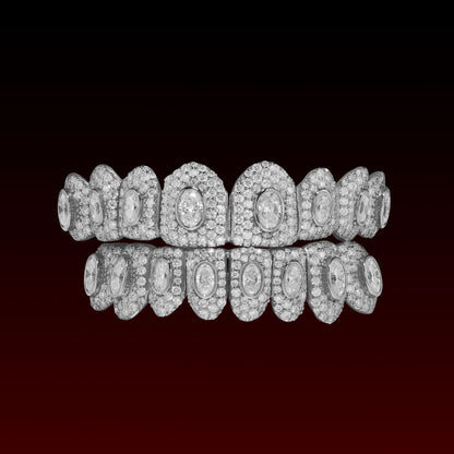 Oval Cut Honeymoon Custom Moissanite Grillz