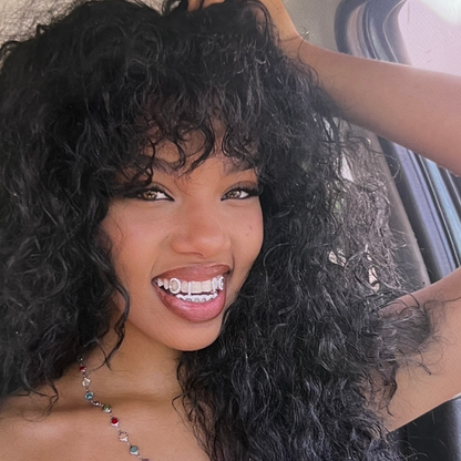 Open Face With Wave Bar Custom Moissanite Grillz