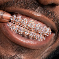 Oval Cut Center Stone Custom Moissanite Grillz
