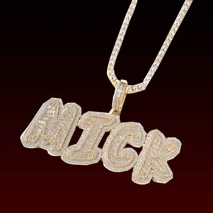 Graffiti Font Custom Letter Pendant