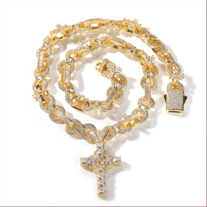 12MM Cross Link Iced Out Chain