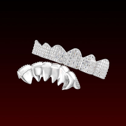 Pave Baguette Cut  Custom Moissanite Grillz