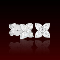 Four Leaf  Moissanite Stud Earrings