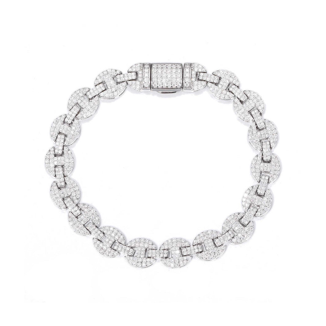 S925 8MM Mariner Link Moissanite Bracelet