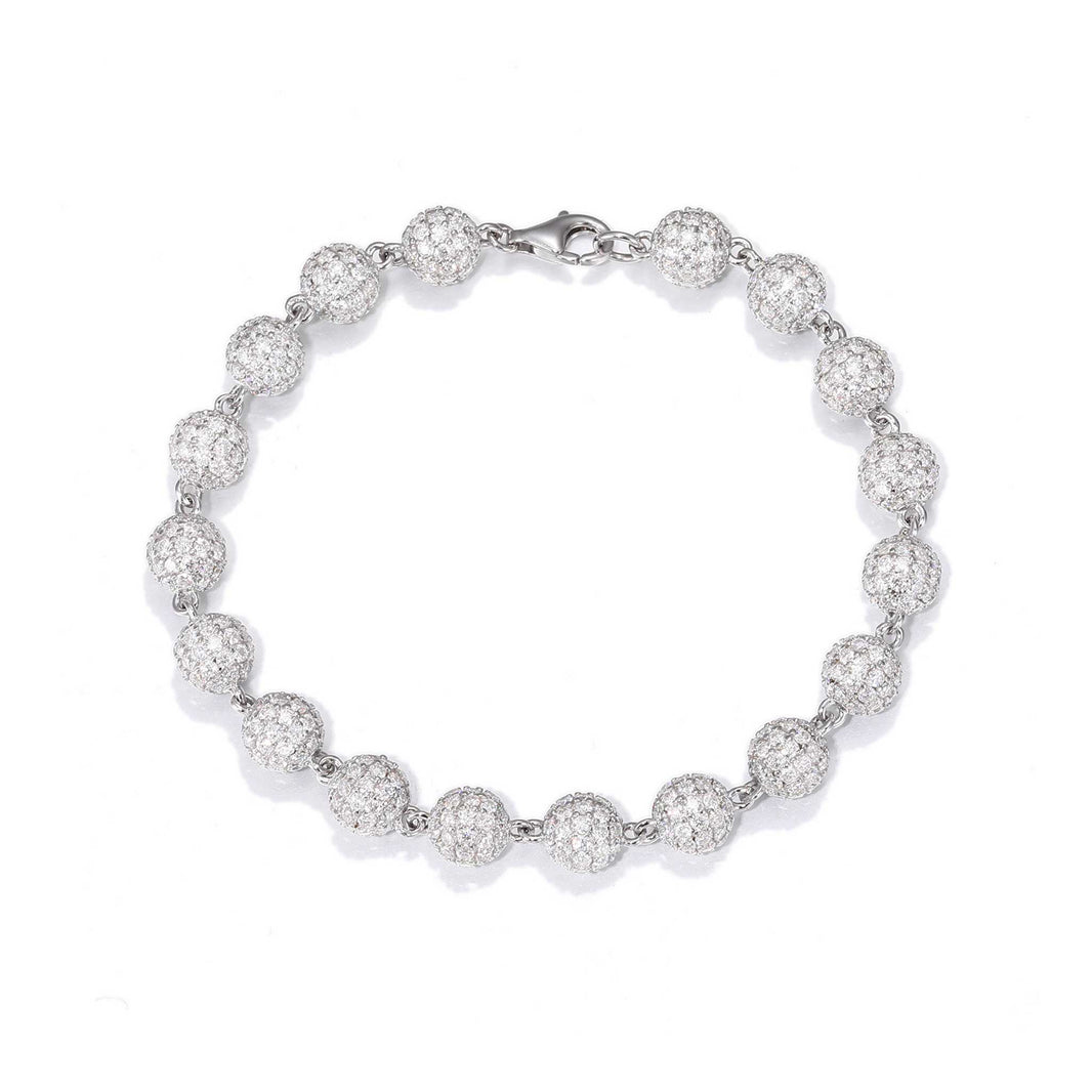 S925 Iced Ball Moissanite Bracelet