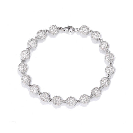 S925 Iced Ball Moissanite Bracelet