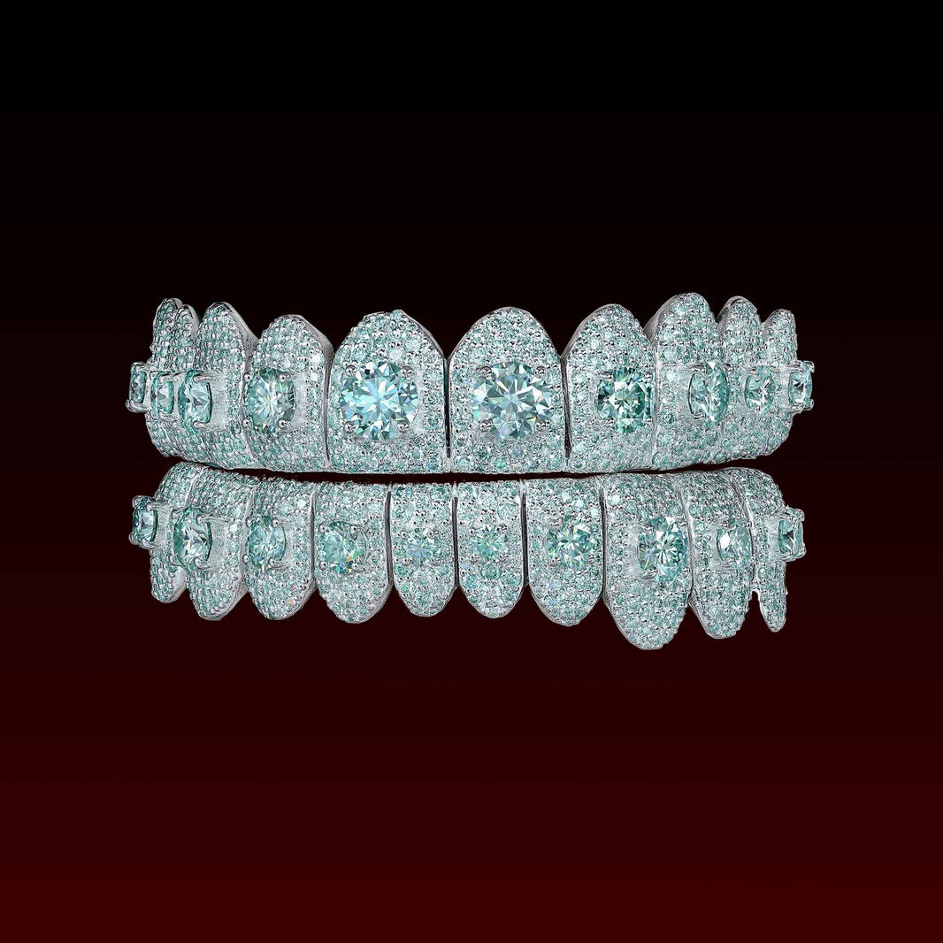 Honeymoon Set Blue Moissanite Custom Grillz