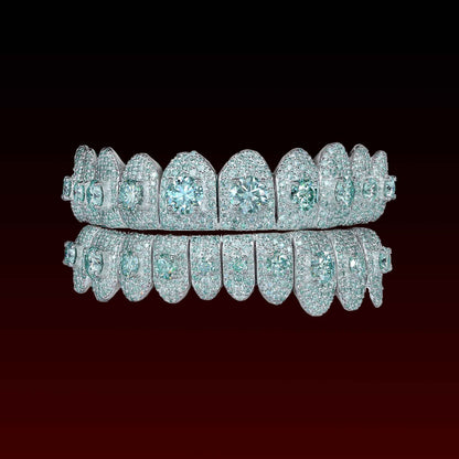 Honeymoon Set Blue Moissanite Custom Grillz