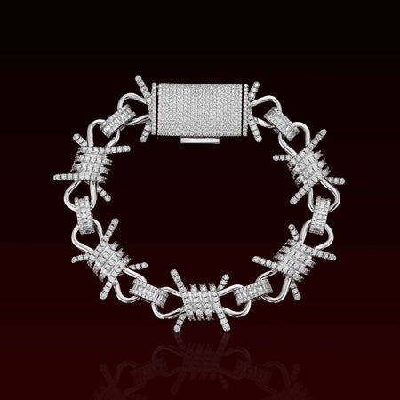 Iced 19MM Barbed Wire Bracelet