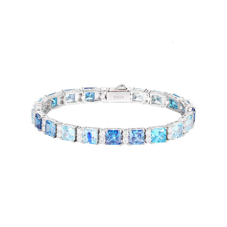 S925 Blue Gem Moissanite Bracelet