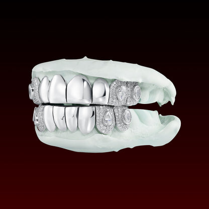 Polished & Pear Cut Custom Moissanite Grillz