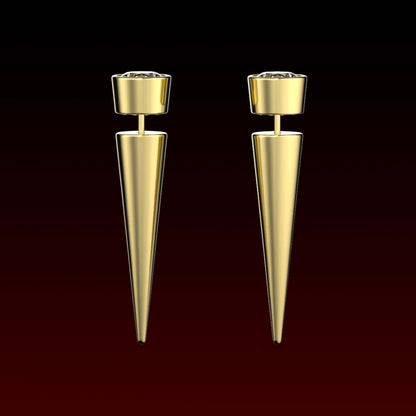1CT Spike Studs Moissanite Earring