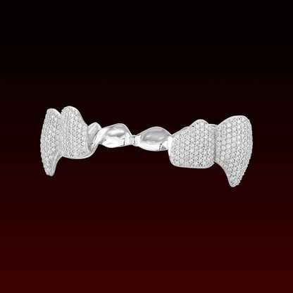 Honeycomb Vampire Fangs Custom Moissanite Grillz