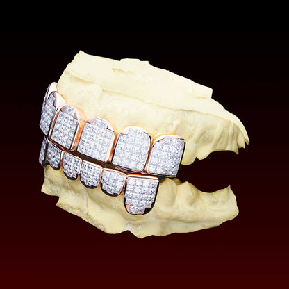 Princess Cut Invisible Set Custom Moissanite Grillz