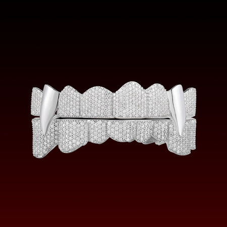 Polished Vampire Fangs Custom Moissanite Grillz