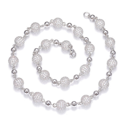 6/8/10MM Iced Out Ball Chain