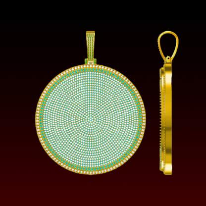 Custom Letter 3D Disc Pendant
