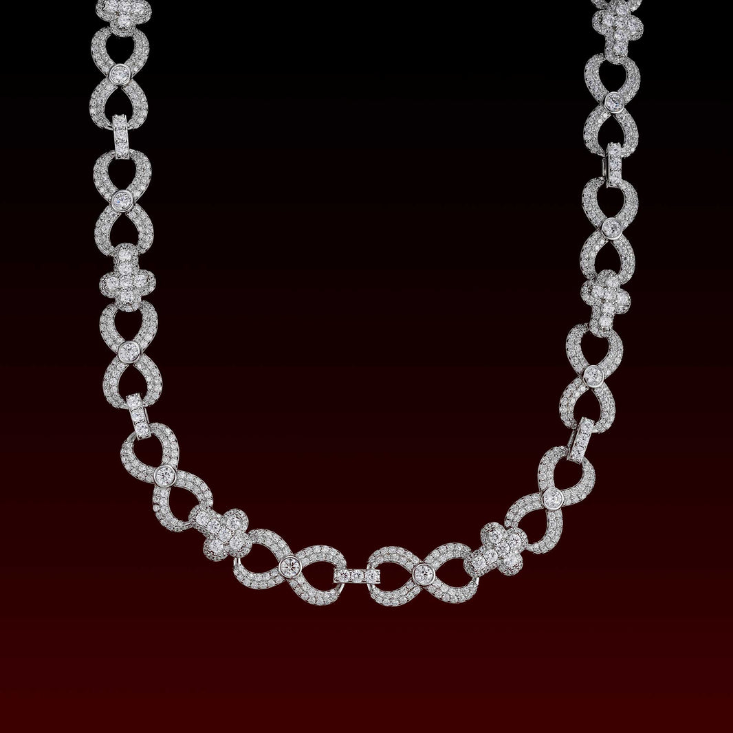 S925 Infinity Cross Moissanite Chain